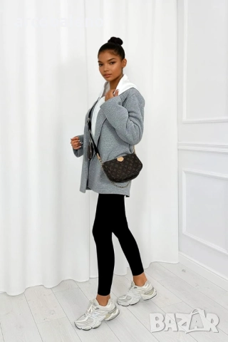 Дамско дълго сако от четкано памучно платно Velma, 5цвята , снимка 12 - Сака - 52065579