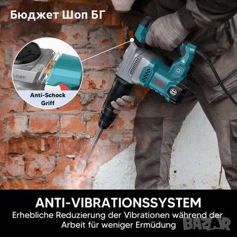 Къртач ENEACRO SDS-MAX 20 джаула, 1300W, 2 функции, антивибрационна дръжка, снимка 6 - Къртачи - 56020409