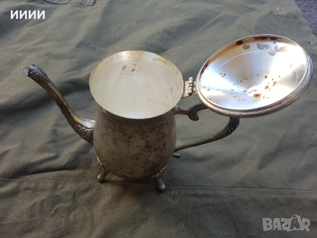 Посребрен чайник 2, снимка 2 - Антикварни и старинни предмети - 52169765