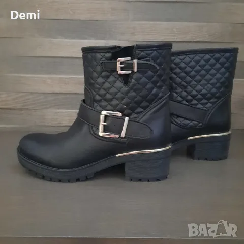 Дамски черни боти естествена кожа , снимка 3 - Дамски боти - 48740380