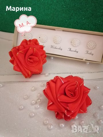 Аксесоари за коса ''Бяла и червена роза'', снимка 9 - Аксесоари за коса - 44457894
