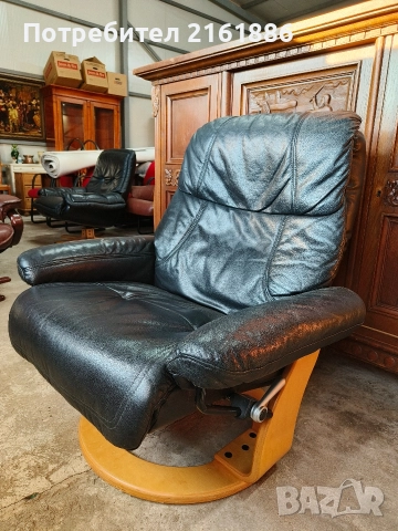 3965 Relax кресло от естествена кожа , снимка 2 - Дивани и мека мебел - 52885613