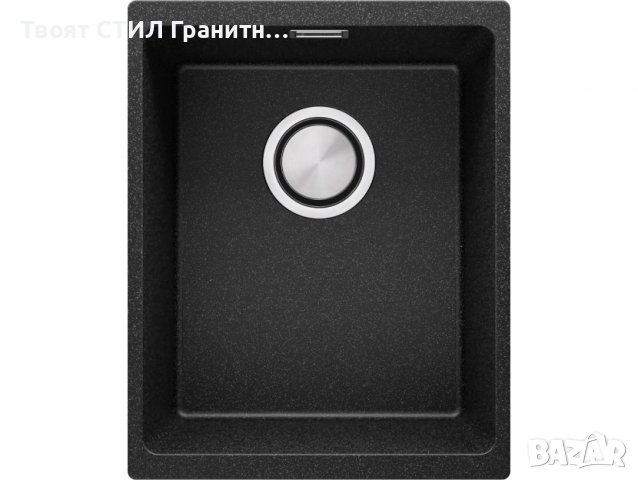 Кухненска Мивка от гранит модел Лондон 40 Slim 360 x 450 mm - графит