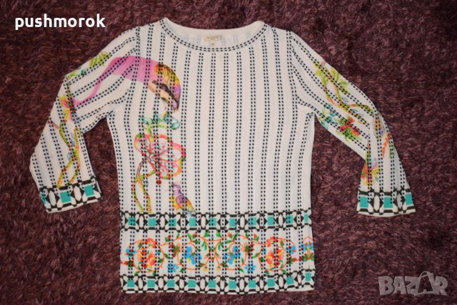 ETRO Milano Cotton / Viscose Knit Top Blouse 44 / #00178 / , снимка 2 - Блузи с дълъг ръкав и пуловери - 38193025