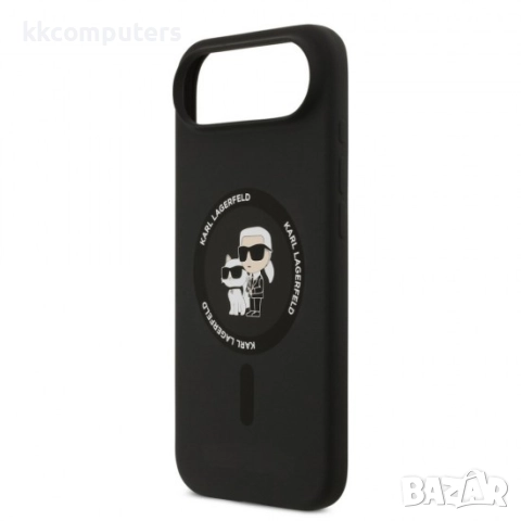 Оригинален кейс Karl Lagerfeld Silicone Double Heads And Circle MagSafe, За iPhone 17 Air (6.9), Чер, снимка 4 - Резервни части за телефони - 51825654