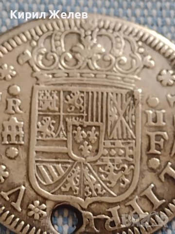 Сребърна монета 2 реала 1723г. Филип пети Сеговия Испания 28827, снимка 2 - Нумизматика и бонистика - 42930088