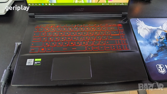 Геймърски 15.6” IPS 144Hz Лаптоп MSI с Intel i7 / GTX 1660Ti / 16Gb RAM / SSD 1Tb, снимка 4 - Лаптопи за игри - 52886511
