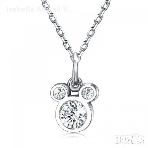 Сребърна верижка с бели цирконии, снимка 2 - Колиета, медальони, синджири - 31645030