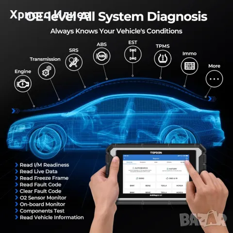 Професионална автодиагностика Topdon AD900 BT кодиране 28 ресет функции, снимка 7 - Аксесоари и консумативи - 48247396