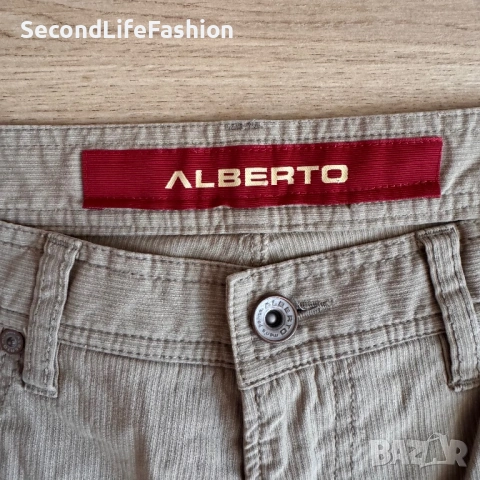 Alberto мъжки панталон бежов размер W33, снимка 2 - Панталони - 54328459