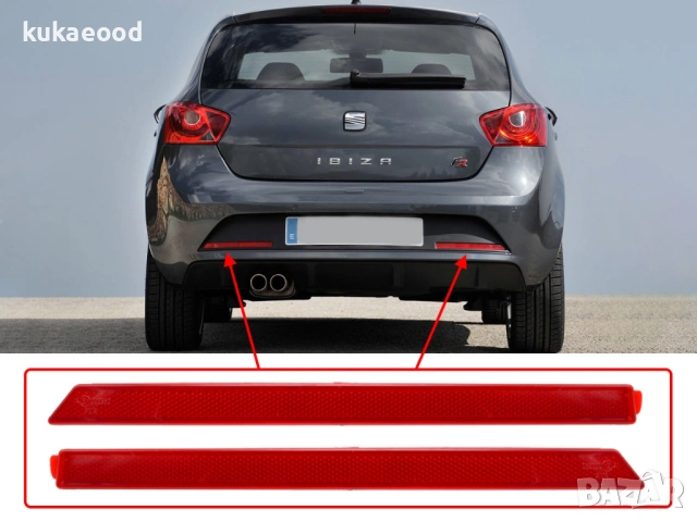 Рефлектор за задна броня на Seat Ibiza 6J FR, снимка 3 - Части - 54105640