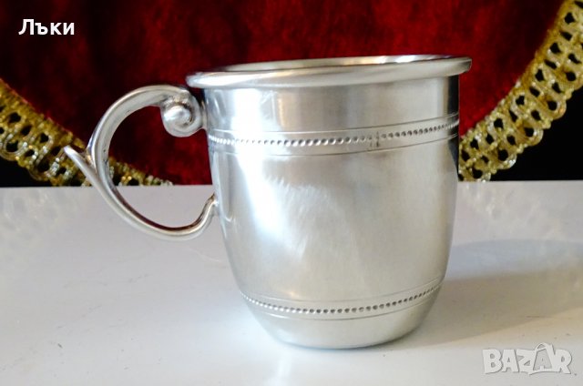 Чаша от калай с корона,кралски герб. , снимка 4 - Антикварни и старинни предмети - 40147258