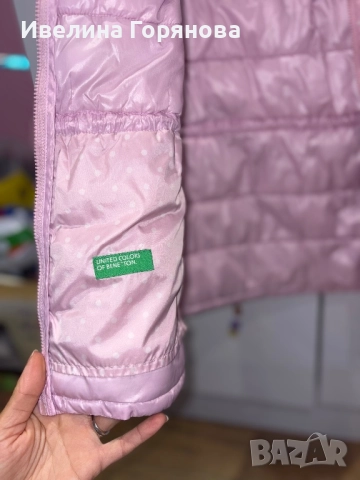 Детски розов елек Benetton 5-6г., снимка 4 - Детски якета и елеци - 52058993