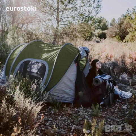 Night Cat Саморазгъваща се двуместна палатка, водоустойчива 2/3 души, дишаща, лесна за сглобяване, снимка 6 - Палатки - 52632776