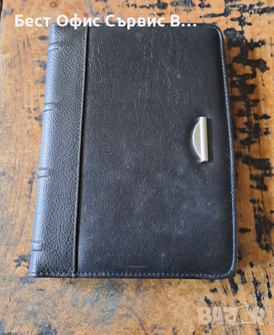 папка луксозна за документи кожена черна Марксман Marksman размер А5