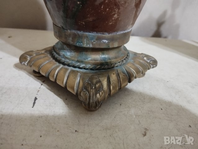 стара бранзова ваза, снимка 4 - Антикварни и старинни предмети - 44252688