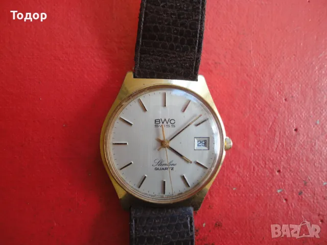 Позлатен швейцарски часовник BMC Quartz , снимка 12 - Мъжки - 47481539