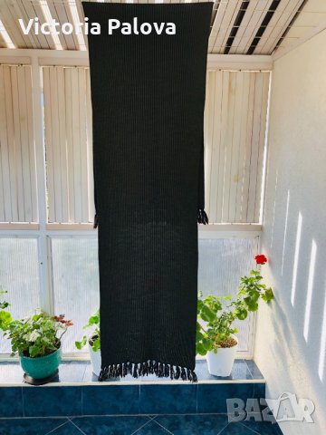 🇮🇹 Черен шал със златна нишка POI BY KRIZIA, снимка 8 - Шалове - 30539368