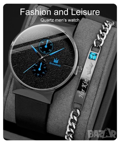 2pcs Set Fashion Mens Sports Watches Man Business Quartz Wristwatch Luxury Men Casual Clock Watch Re