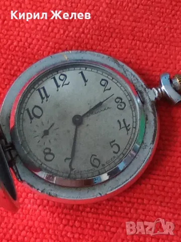 МОЛНИЯ СДЕЛАНО в СССР Стар РУСКИ МЕХАНИЧЕН ДЖОБЕН ЧАСОВНИК МЪЛНИЯ с ОРНАМЕНТИРАНИ КАПАЦИ 29239, снимка 15 - Джобни - 40443831