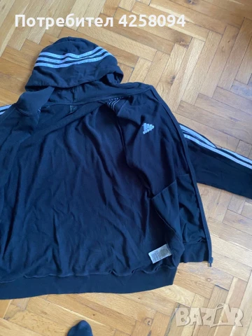 Продавам Adidas суитчър ленти през качулка черни , снимка 6 - Суичъри - 51092208