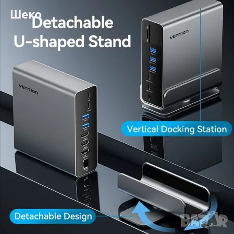 сериозна Vention 15-in-1 USB-C MST Docking Station, модел TPUHO, снимка 3 - Кабели и адаптери - 56259070