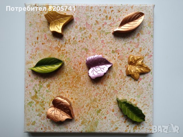 Уникално изящно пано Handmade от леки гипсови фигурки!