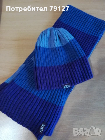 Детски сет шапка с шал