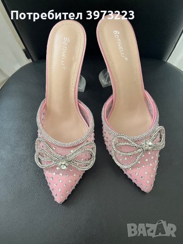 Дамски обувки в розово, снимка 5 - Дамски обувки на ток - 44238750
