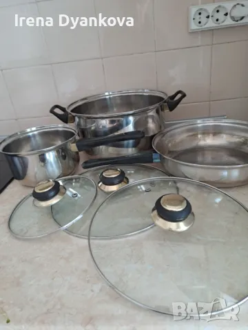 Комплект тенджери, снимка 2 - Прибори за хранене, готвене и сервиране - 49687810