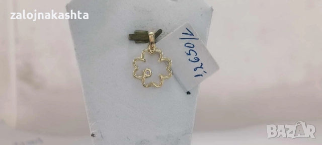 Нова Златна висулка детелина-0,80гр/14кр