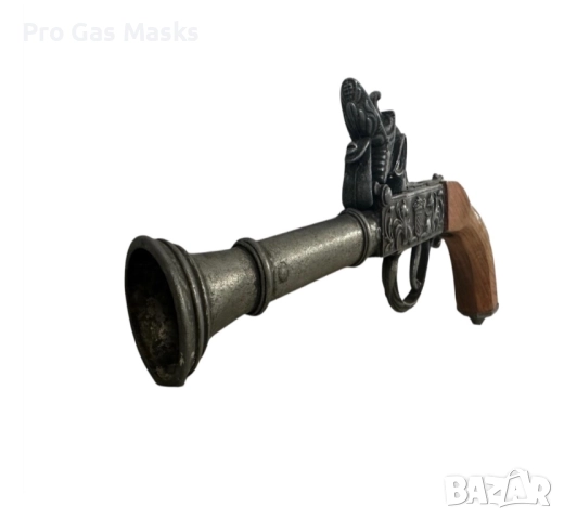 Винтидж Пистолет уникален Рядък пиратски реплика копие античен дърво и метал, стенен декор, декорати, снимка 3 - Други - 52703693