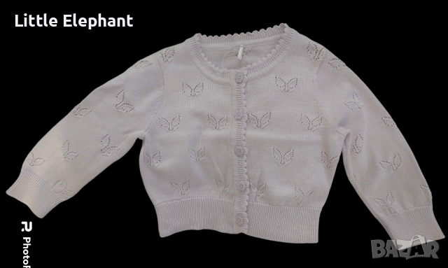 Кардиган за момиченце на 9-12 мес, млечно лилав,Англия/ново