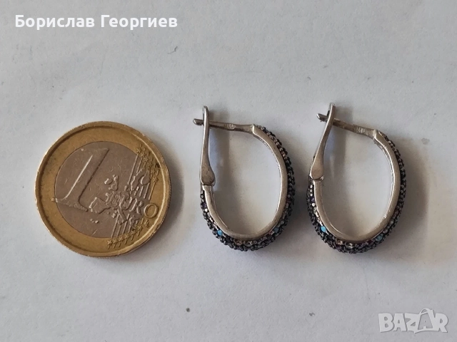 Сребърни обеци 925, снимка 5 - Обеци - 52719409