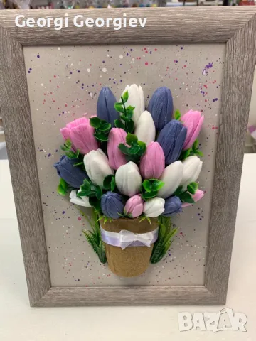 Цветя изработени с глицеринов ароматен сапун , снимка 12 - Декорация за дома - 48664283