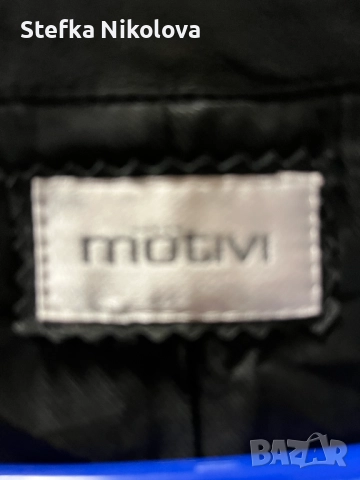 Дамско кожено яке Motivi черно като ново, снимка 3 - Якета - 52052754