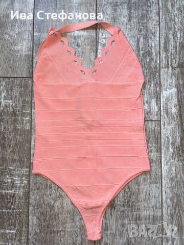 Жестоко ново бандажно боди цвят праскова , снимка 6 - Корсети, бюстиета, топове - 37661119