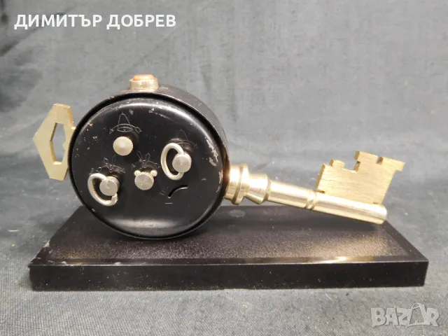 СТАР РЕТРО СОЦ СССР МЕХАНИЧЕН ЧАСОВНИК БУДИЛНИК СЛАВА КЛЮЧ МОСКВА, снимка 6 - Антикварни и старинни предмети - 49660582