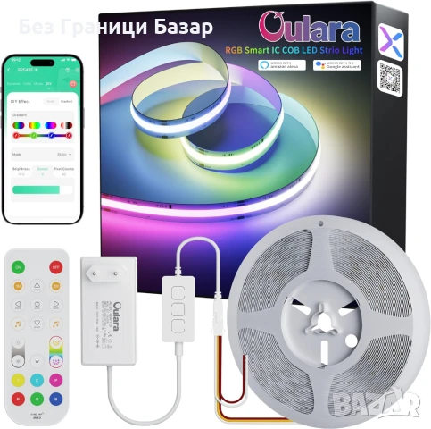 Нова RGB COB LED Лента 6M WS2811 WiFi Alexa Управление Музикален Режим, снимка 1