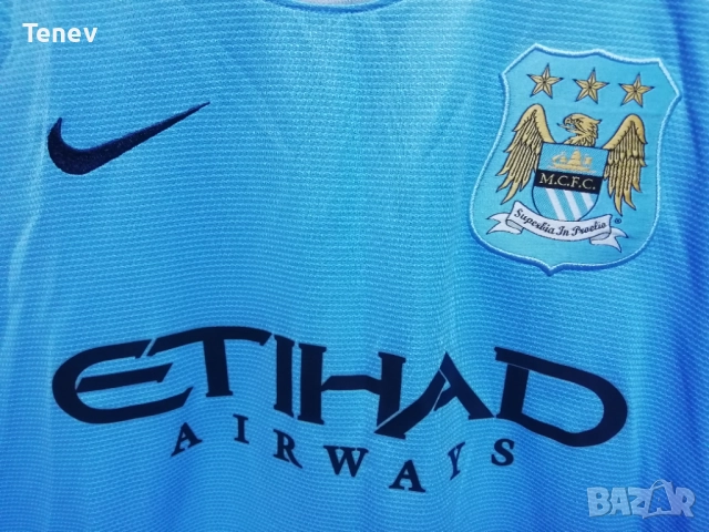 Manchester City Aguero Home 2013 2014 Nike Long Sleeve оригинална тениска фланелка Манчестър Сити, снимка 4 - Тениски - 52807819