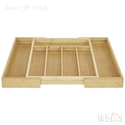 Разтеглящ се бамбуков органайзер за прибори , снимка 1 - Аксесоари за кухня - 42490904