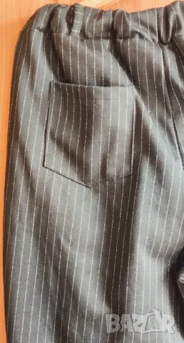 Дамски спортно/елегантен костюм от Италия – блуза и панталон с лъскав ефект; 2XL÷ 3XL, снимка 9 - Панталони - 50242642