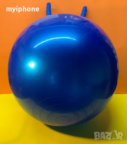 Фитнес топка, Allright, Пластмаса, 65 см, Синя, снимка 4 - Фитнес уреди - 48417338