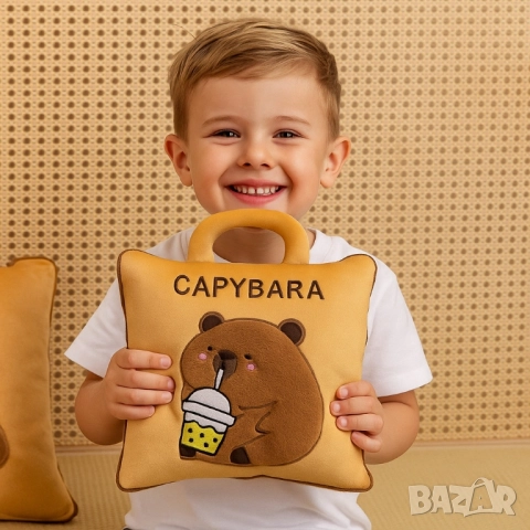 Мека Капибара възглавничка 2в1- играчка и одеало за гушкане , снимка 10 - Други - 51612514