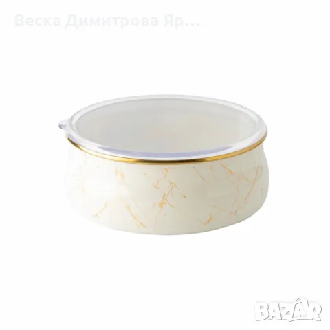 Купи за храна 3бр. Goldmann, 14/16/18см., Бежов, емайл, снимка 4 - Кутии за храна - 48437432