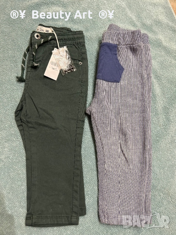 Нови зелени дънки и панталон 18мес (86)