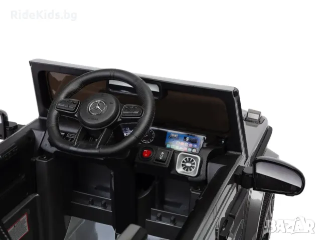 Mercedes G63 12V – Детски акумулаторен джип, Сив, EVA гуми, снимка 7 - Детски велосипеди, триколки и коли - 50038234