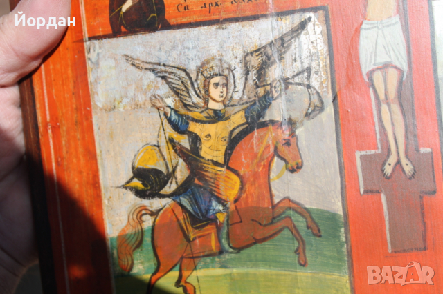 Руска празнична икона , снимка 10 - Антикварни и старинни предмети - 36417068