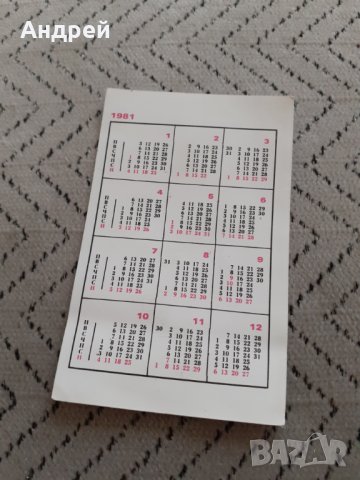 Календарче Левски Спартак 1981 #2, снимка 2 - Други ценни предмети - 29613790