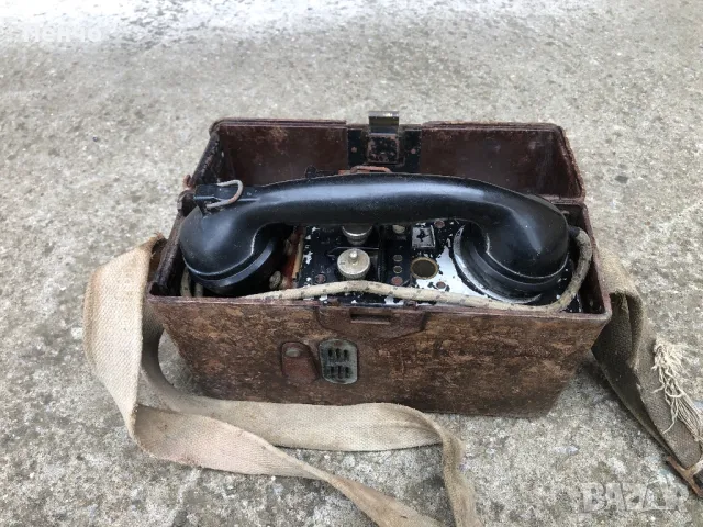 стар немски военно-полеви телефон - WEHRMACHT - WWII - 1938г. - ОРИГИНАЛ, снимка 5 - Антикварни и старинни предмети - 49684881